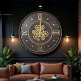 MiraLive Çarklı Duvar Saati 55 cm - Renkli - standart