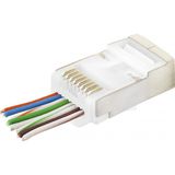MiraLive CAT6E Ez RJ45 Metal Konnektör 100 Adet Plastik Kutu - Beyaz ND2422