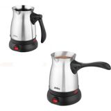 MiraLive Çelik Elektrikli Cezve Türk Kahve Makinesi - 6FİNCAN=500ML 360 Derece Kablosuz Kullanım 600W SCM-2992 (4887) - 1 - Renkli