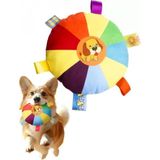 MiraLive Çıngıraklı Peluş Frizbi Evcil Hayvan Oyuncağı - Renkli - standart
