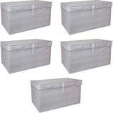 MiraLive Çok Amaçlı Düzenleyici Kutu Organizer Cırt Cırtlı Hurç Mega Plus Boy 40CM x 30CM x 70CM (5 Adet) - Renkli - Standart