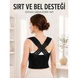MiraLive Dik Duruş Korsesi Ayarlanabilir Lastikli Sırt ve Bel Destekli Postür Korsesi - 1