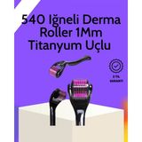 MiraLive Evde Güvenli Kullanım Için Titanyum Derma Roller – Siyah Saplı