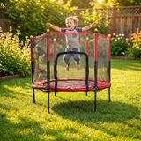 MiraLive Fileli 140 cm Büyük Boy Trambolin - Renkli - standart