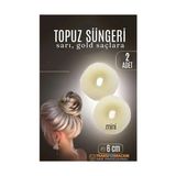 MiraLive Gold Mini Saç Topuz Süngeri 2 Adet 6 cm Çap 2.5 cm Kalınlık 721878