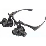 MiraLive Gözlük Modeli 10X 15X 20X 25X Lens 2 LED Işıklı Büyüteç 9892G - Renkli