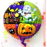 MiraLive Halloween Örümcekli Kabaklı Folyo Balon 18 Inç (K95) - Renkli