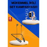 MiraLive Kablolu Bluetooth Kulaklık ve Kadınlara Özel Bileklik Hediyeli Yeni Nesil Akıllı Saat 3 Kordonlu - 1 - Renkli
