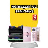 MiraLive Kadınlara Özel Bileklik Hediyeli Akıllı Saat ve Dijital Göstergeli Anc Özellikli Bluetooth Kul - Standart - 1 - Renkli