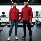 MiraLive Kappa Yarım Fermuar Polar - 2XL - Kırmızı