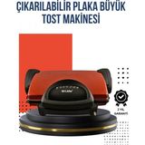MiraLive Kompakt Izgara ve Tost Makinesi – Çıkarılabilir Plaka, Döküm Gövde - Renkli - standart