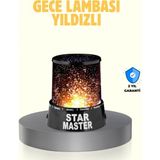 MiraLive LED Renk Değiştiren Yıldız Projektör Galaxy Efektli Gece Lambası - Çok Renkli