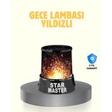MiraLive LED Renk Değiştiren Yıldız Projektör Galaxy Efektli Gece Lambası - Renkli - standart
