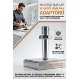 MiraLive M14 Matkap Adaptörü Polisaj Pedi Dönüştürücü - Cila Zımpara Ucu Vidalama Aparatı 723173 - Çok Renkli