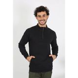 MiraLive Marsilyan- Erkek 3 Iplik Penye Sweatshirt - Siyah