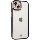 MiraLive Mey Ithalat® iPhone 14 Plus Kılıf Liva Lens Silikon - Mavi - Renkli
