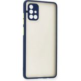 MiraLive Mey Ithalat® Samsung Galaxy A71 Kılıf Montreal Silikon Kapak - Lacivert - Renkli