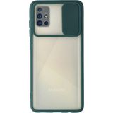 MiraLive Mey Ithalat® Samsung Galaxy A71 Kılıf Palm Buzlu Kamera Sürgülü Silikon - Yeşil - Renkli