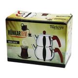 MiraLive Midi Boy Küre Çelik Çaydanlık Seti Renkli Bakalit Kulp Üst Demlik: 0.5lt - Alt Suluk: 0.75LT Kendinden Süzgeçli (4887) - 1