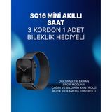 MiraLive Mini Series 10 Akıllı Saat | 3 Kordon + Bileklik Hediyeli, Tüm Telefonlarla Uyumlu - Renkli