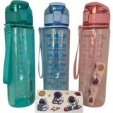 MiraLive Motivasyon Su Matarası 1 Litre - Renkli - standart