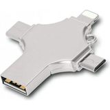 MiraLive Otg 4in1 Cep Telefonu Çok Fonksiyonlu USB Flash Bellek 64 GB Type-C, Micro Sd ve Kart Okuyucu