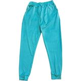 MiraLive Parlak Kadife Cepli Pantolon Eşofman Pijama Altı Unisex Lastikli Paça Yeşil - Renkli - 2XL