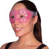MiraLive Pembe Jel Boncuklu Göz Maskesi, Soğuk & Sıcak Kullanım Rahatlatıcı Terapi Maskesi