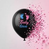 MiraLive Pembe Konfetili Cinsiyet Balonu - Renkli - standart