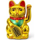 MiraLive Pilli Sallanan Şans Kedisi - Maneki Neko - Renkli - standart
