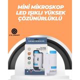 MiraLive Portatif El Mikroskop – LED Işıklı, Aynı Anda Net Odaklama - 1