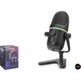 MiraLive Profesyonel Çift Modlu Gaming Rgb Mikrofon 192 Khz / 24 Bit Type-C - Siyah Me5