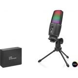 MiraLive Profesyonel Gaming Rgb Mikrofon Dokunmatik Mute ve Gain Kontrollü Type-C - Siyah ME31 - Renkli