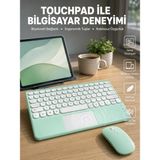 MiraLive Profesyonel Wifi Q Klavye Bluetooth Klavye Touchpad 10.8 Inç Yeni Nesil - Renkli