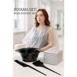 MiraLive Saç Boyama Seti 3’lü ve Saç Boya Önlüğü Tarak, Seti Fırça, Boya Kabı ile Profesyonel Uygulama Kolaylığı - 1 - Renkli