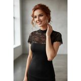 MiraLive Şahinler Bayan Likralı Dantelli Atlet B625 - Siyah
