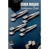 MiraLive Şeker Maşası Paslanmaz Çelik 4 Adet 718702 - Renkli