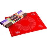 MiraLive Silikon Ölçülü Hamur Açma Matı Hamur Açma Örtüsü Büyük Boy 50X40 (K95) - Renkli - standart