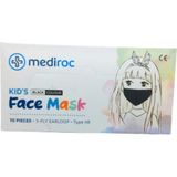 MiraLive Siyah Çocuk Maskesi Lastikli 10 Parça (K95)