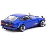 MiraLive Tarmac Works 1/64 Nissan Fairlady Z S30 Widebody Blue - Designed By Jon Sibal - 10 cm