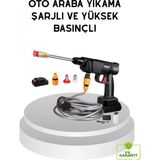 MiraLive Taşınabilir Akülü Araba Yıkama Makinesi 1.7 Mpa Basınçlı ve Ergonomik Tasarımlı - Renkli
