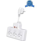 MiraLive Termal Akım Korumalı 3’lü Duvar Tipi Priz 1x USB 2x Type-C Çıkışlı Grup Priz Çoğaltıcı - Renkli