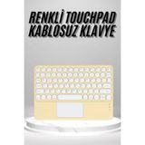 MiraLive Touchpad Uyumlu Bluetooth Klavye Slim Kablosuz Wifi Q Klavye - Renkli