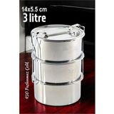 MiraLive Transformacion Sefer Tası Yemek Kabı Paslanmaz Çelik 3 Katlı 14 cm 3 Litre 721366 - Renkli