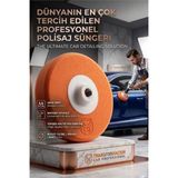 MiraLive Turuncu Polisaj Süngeri 150MM - Orta Sert Çizik Alıcı Pasta Pedi 723112 - Çok Renkli