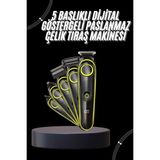 MiraLive Unısex Çok Fonksiyonlu Bakım Seti LED Göstergeli Tıraş Makinesi Saç Sakal Vücut - 1
