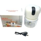 MiraLive USB Mini Food Processor USB Şarjlı Mini 3 Bıçak Blender Rondo Doğrayıcı 250ML (K95) - Renkli