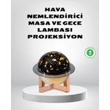MiraLive USB Projeksiyon Gece Lambası ve Hava Nemlendirici – Aromaterapi Destekli, Taşınabilir Mini - 1