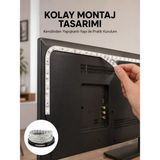 MiraLive Uzaktan Kumandalı LED Tv Arka Işık Şeridi Yeni Nesil - 1 m - Renkli