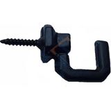 MiraLive Vidalı Kanca, Askı Büyük - 15X23MM, Siyah - 100 Adet - Renkli - standart